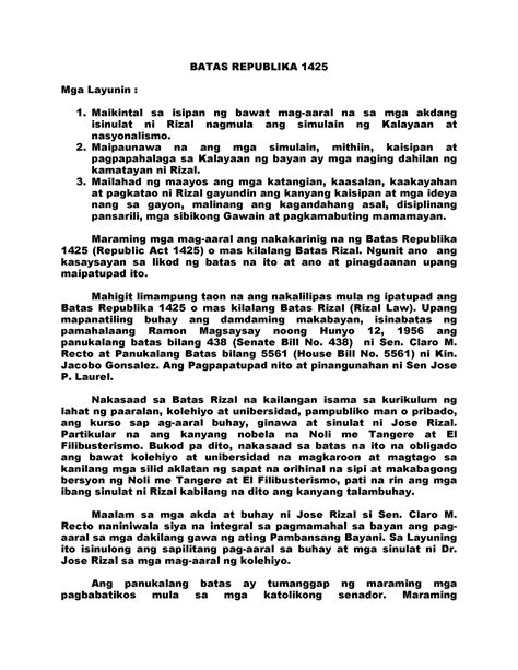 alin sa mga sumusunod ang nilalaman ng batas republika .